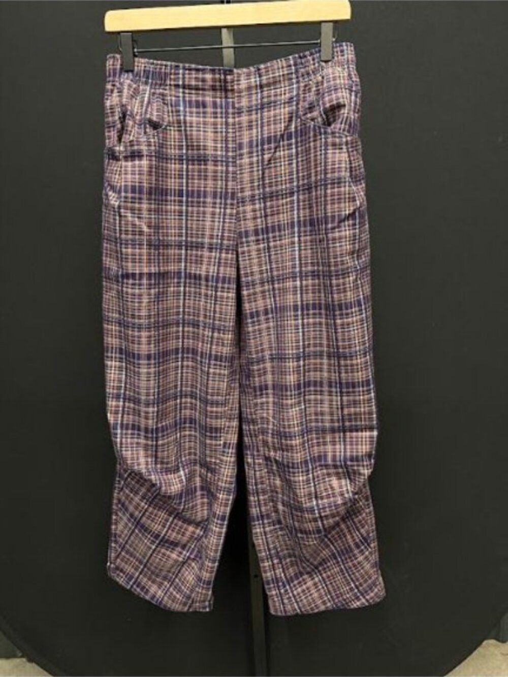 Free People Nice Choice Pull On Plaid Pants